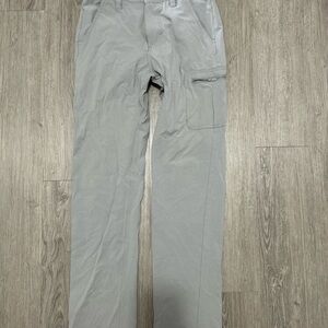 Huk Light Gray fishing athletic Cargo Pants for Men
